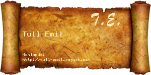Tull Emil névjegykártya